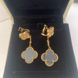 Van Cleef & Arpels Black Alhambra Earrings